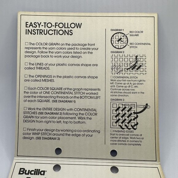 Vintages Bucilla Great Shapes 1982 Pre-Cut Plastic Canvas Shapes Shell No 5627 - Picture 5 of 7